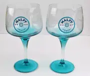 Malfy Gin Copa Goblet Glass Turquoise Balloon Style 2 Pc, 17 oz. NEW WITHOUT BOX