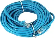Ruilogod 10M 33Ft RJ45 8P8C Male to Male M/M Adapter OFC CAT5E LAN Ethernet Network Cable Cord Line Lead Blue