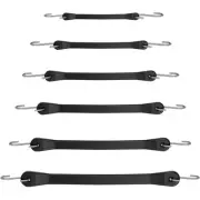 6 Pcs Rubber Bungee Cords with Hooks, Heavy Duty Outdoor Bungee Straps, 9 10 ...