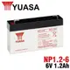 【YUASA】NP1.2-6 鉛酸電池6V1.2AH 不斷電系統 UPS辦公設備 電腦終端機 POS (10折)