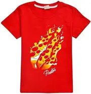 [HERSE] PrestonsStylez Kids Unisex T-Shirt 100% Cotton (8, Red)