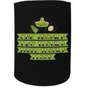 Alcohol Stubby Holder - One Tequila Two Floor - Funny Novelty Birthday Gift Joke Beer Can Bottle