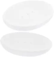 2Pcs Slip Ceramic Soap Dish Self Draining Soap Holder for Bathroom Rvs Easy to Finish Soap Tray for Home Use