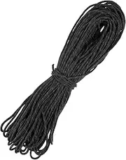 uxcell 2 mm 98FT Reflective Guyline Camping Paracord [1PCS] - Guy Lines Ultralight Thin Cord Rope 3 Strands Paracord Use for Camping Tents & Tarps & Hiking - [Black]