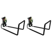 Rubbermaid FastTrack Rail Garage Storage System Water Hose Hook, Black (2 Pack)