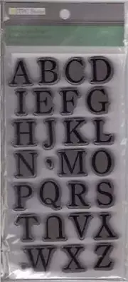 TPC Rubber Cling Stamps UPPERCASE SERIF ALPHABET