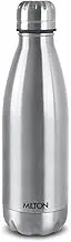 MILTON Duo DLX 1000 Thermosteel 24 Hours Hot and Cold Water Bottle, 1 Piece, 1 Litre, Silver, Leak Proof, Office Bottle, Gym, Home, Kitchen, Hiking, Trekking, Travel Bottle