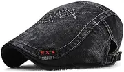 [Haiyou] Beret Visor Cap Men Hat Spring Autumn Twill Berets Hat Snapback Bone Male Flat Hats Black