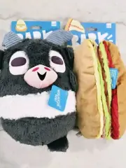 Bark Billy The Goat Squeak It! & Big Bite Hoagie Thrash It! Dog Toy All Dog Size