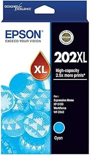 Epson 202XL - High Capacity - Cyan Ink Cartridge for XP-5100 WF-2860, Single Pack, C13T02P292