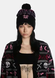 [Too Fast] Pentagram Pom Pom Beanie