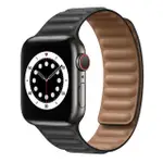 【IN7】APPLE WATCH 42MM/44MM/45MM 皮革鏈式磁吸回環錶帶