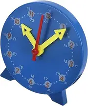 DIYEAH Children's Math Clock Preschool Learning Toy Interactive Teaching Clock Model Visual Timer Alarm Classroom Decor for Kids