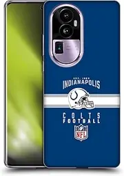 Head Case Designs Officially Licensed NFL Helmet Typography Indianapolis Colts Graphics Soft Gel Case Compatible with Oppo Reno10 Pro+