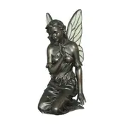 Kneeling Fairy Art Deco Table Lamp Beige