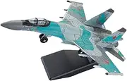 Oshhni 1/100 SU35S Fighter Model Kit Fine Motor Skills Kids Toy Simulation Airplane Toy Aircraft Ornament for Bookshelf Living Room