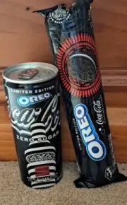 NEW LIMITED EDITION OREO COCA COLA ZERO SUGAR SODA 250ml Free OREO Cookie 1 Pack