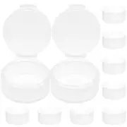 10 Pcs Design Handle Clear Bowl Hider Round Pill Containers Boxes