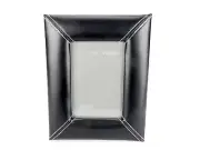 Black Leatherette Picture Frame, 3.5 x 5, Easel Back, Desktop or Shelf, #PF1011