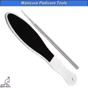 Manicure Pedicure Callus Remover Dead Skin Podiatry Nail File Single End Set