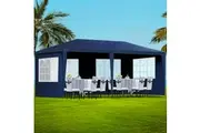 Instahut Gazebo 3x6m Marquee Wedding Party Tent Outdoor Camping Side Wall Canopy 6 Panel Blue