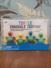 Turtle Erasable Crayons NPW Color Shell Craft Boy Girl Red Yellow Blue Green Toy