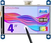 Waveshare 4 Inch HDMI LCD Display 800x480 Resistive Touch IPS Screen Supports Raspberry Pi