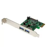 StarTech 2 Port PCIe USB 3.0 Card Adapter w/ UASP