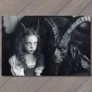 MAGNET Girl Monster Creepy Weird Unusual Scary Pet Nightmare Imaginary Friend