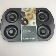 NEW Wilton Crate and Barrel 6 Cavity Non Stick Doughnut Pan