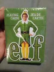 Collectible Christmas elf totally awesome elf playing deck of cards. Buddy elf