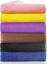 African Exfoliating Net Sponge, 33 inch Long Bathing Sponge Shower Body Scrubber Net for Back Skin Smoother, Daily Use (Black/Blue/Brown/Yellow/Pink/Purple)