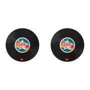 2x Legami PVC Mousepad Anti-Slip Computer/Laptop Mouse Mat Pad Round Vinyl Black