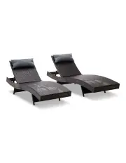 [Gardeon] Sun Lounge Setting Outdoor Furniture Wicker Day Bed Rattan Garden Patio
