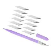1pcs Exacto Knife w 12 Spare Blades Craft Hobby Carving Knife Set Purple