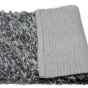 Luxury High Pile Soft Non Slip Bath Mat - Silver