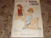 KWIK SEW #1077 - GIRLS TANK TOP & MAGNUM P.I. STYLE SHORTS PATTERN 8-14 FF