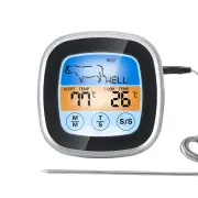 TS-62 Touch Screen BBQ Thermometer Digital Kitchen Meat Probe with LCD Display 8 Cook Mode Countdown Overtamperature Ala