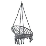 Gardeon Hammock Chair Swing Rope Indoor Portable Outdoor Camping Hammocks Grey