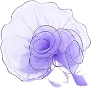 SHERCHPRY Hair Clip Headband Hair Pin Hair Barrettes Bride Hair Clip Wedding Head for Bride Bridal Hair Clip Elegant Hair Clip Creative Party Headwear Organza Hair Clip Purple Mesh