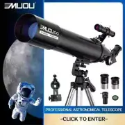 80X-300X Magnification Astronomical Telescope 80mm Aperture Tripod Phone Adapter
