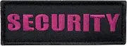 uuKen Small Embroidered Pink Private Security Forces Woman Officer Guard Armed Shoulder Chest Morale Patch 4x1.4 inch Back with Hook Fastener for Tactical Vest Uniform Jackets (Pink, Regular 4"x1.4")
