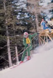 Franz Klammer Mens skiing event at the Seefeld at the 1976 Wi- 1976 Old Photo