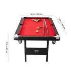 6.3Ft Billiards Table Pool Table Portable Foldable Space-Saving Billiard Table