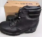 BATES 01766 Uniform Footwear DURASHOCKS Steel Toe Black Leather Boots Size 6 W