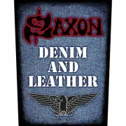 Saxon Denim And Leather Back Patch Heavy Metal Official Band Merch