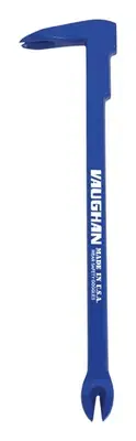 Vaughan BC10 Blue Steel 2-Nail Slot Flat Claw Pry Bar 10.5 L x 2 W in.