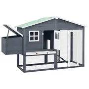Andala Pets Chicken Coop with Nest Box Grey and White