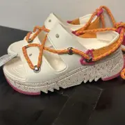 BRAND NEW Crocs Hiker Xscape Festival Women's Platform Sandals White/Pink SUMMER