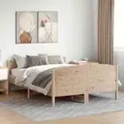 vidaXL Bed Frame without Mattress 135x190 cm Solid Wood Pine 2BB